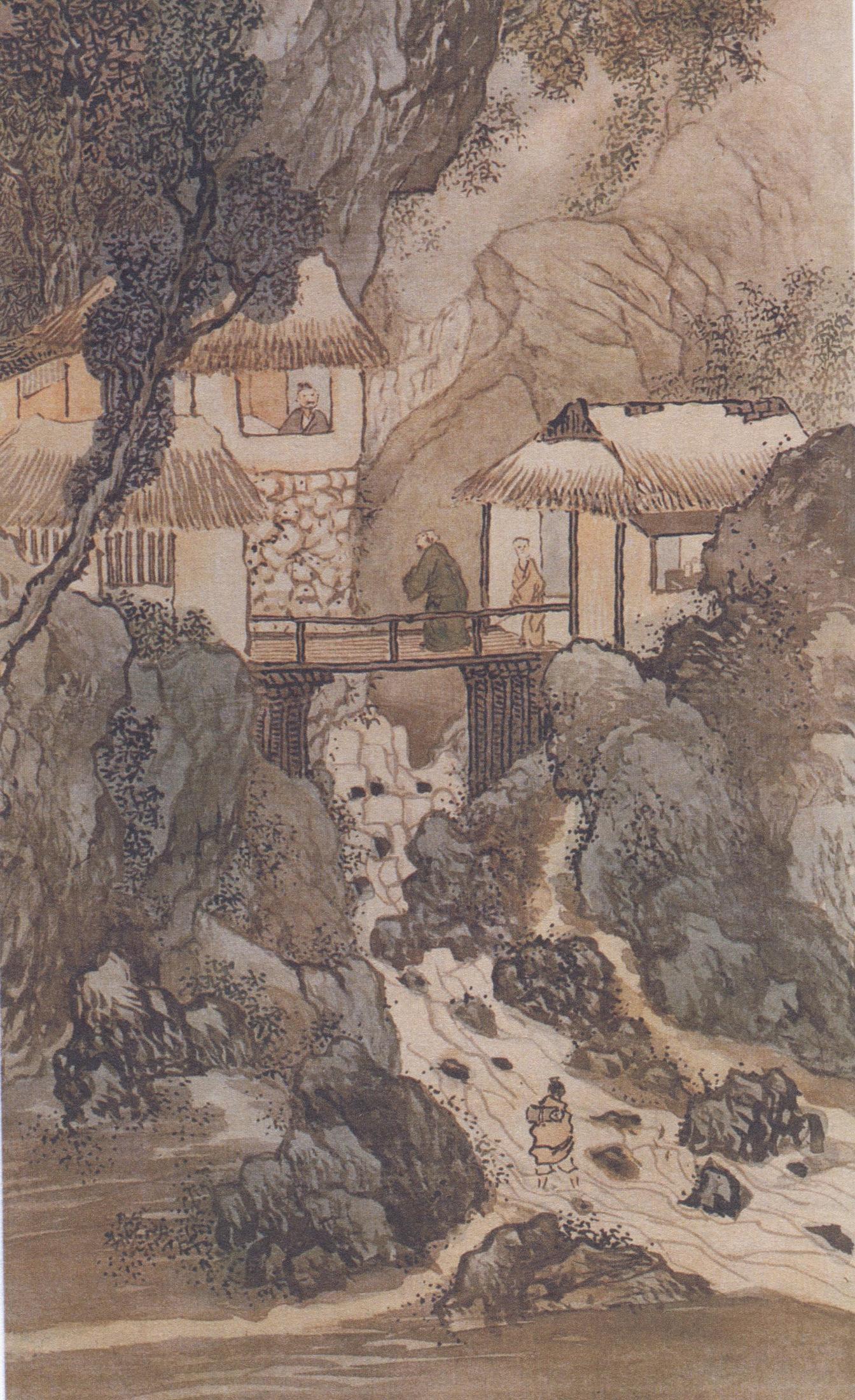 与谢芜村 山水人物细部1