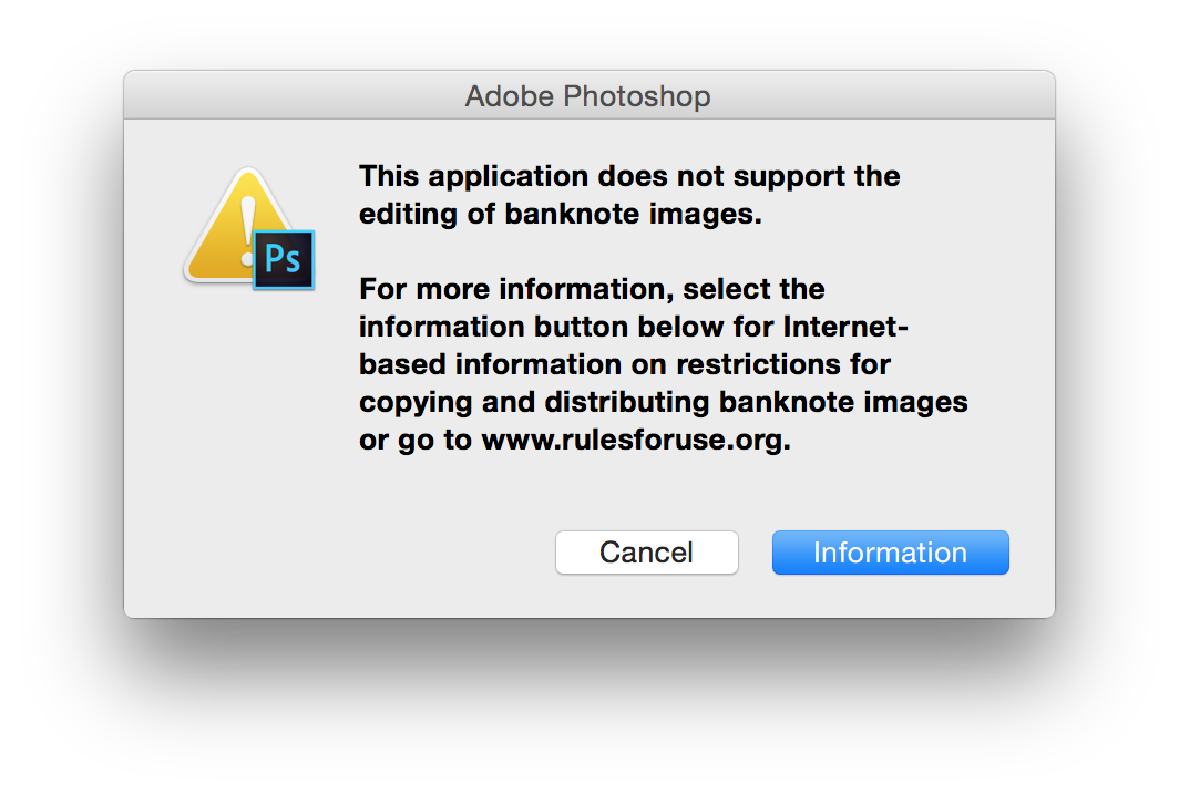 photoshop不支持编辑钞票图片吗