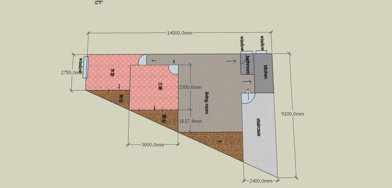 我有一梯形地块在乡镇准备建五层楼房找人做了设计大家看看是否合理