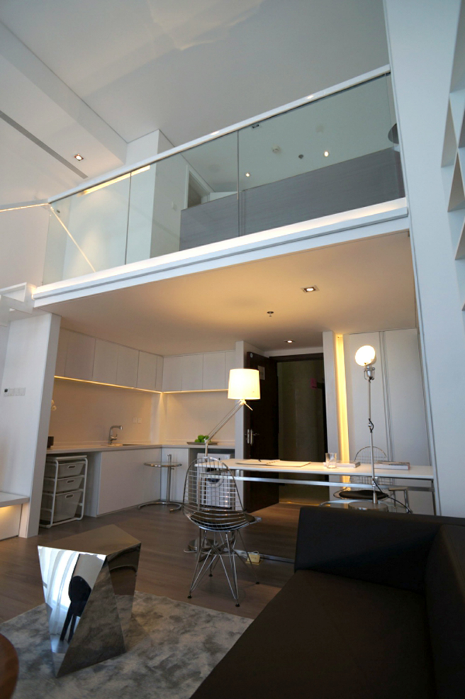 对于下层80(房证面积)上层30(实际面积)平米loft挑空装修.