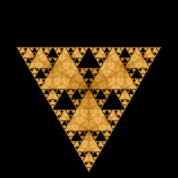 算法生成的25幅三角形图像 混沌开窍---24幅由算法生成的正方形图像