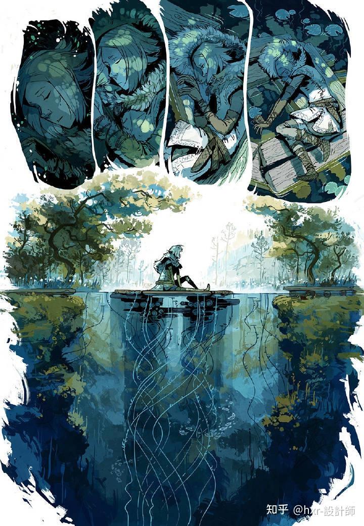 插画构图参考手绘插画分享