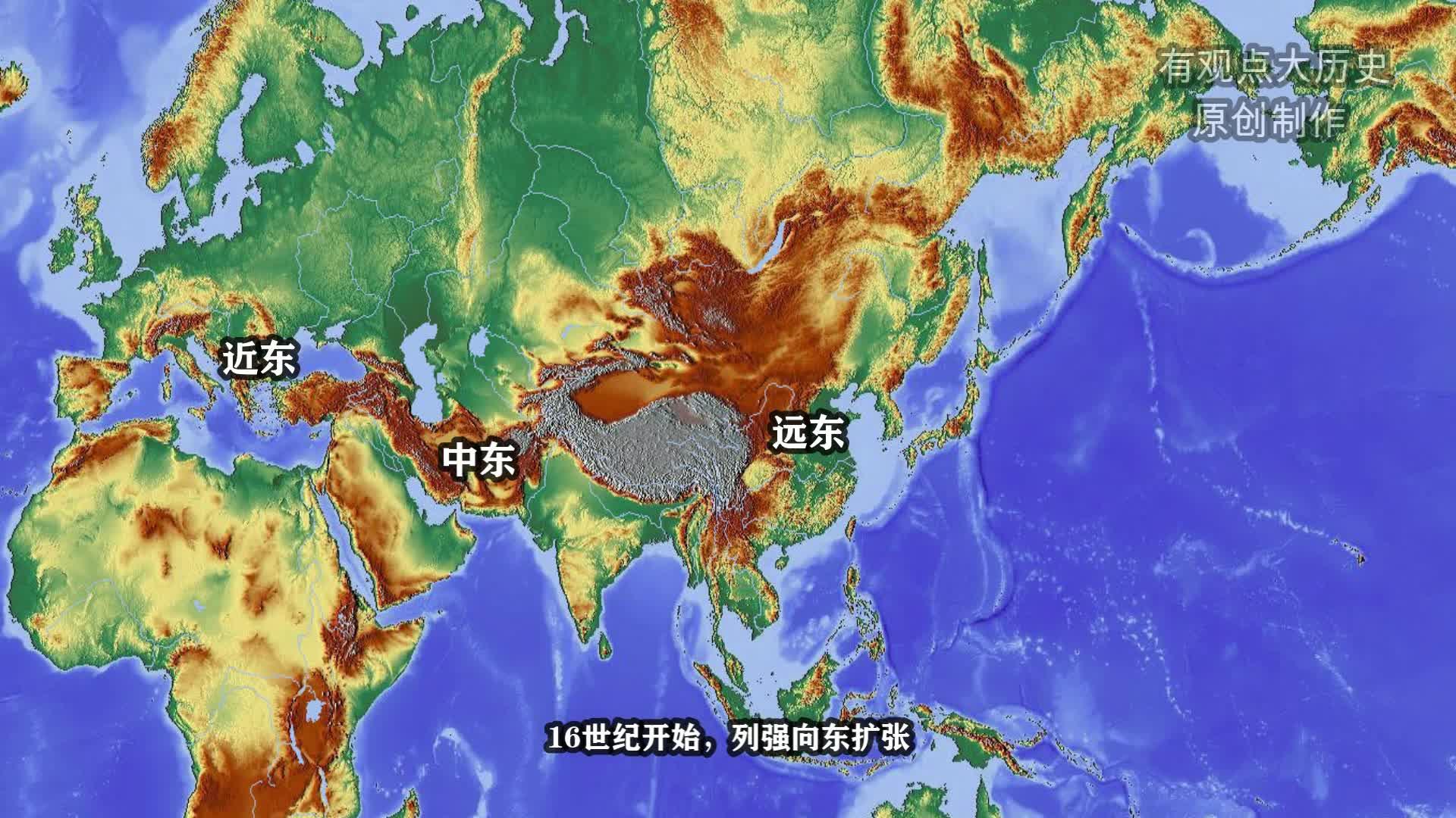 中东地区的地形图图片