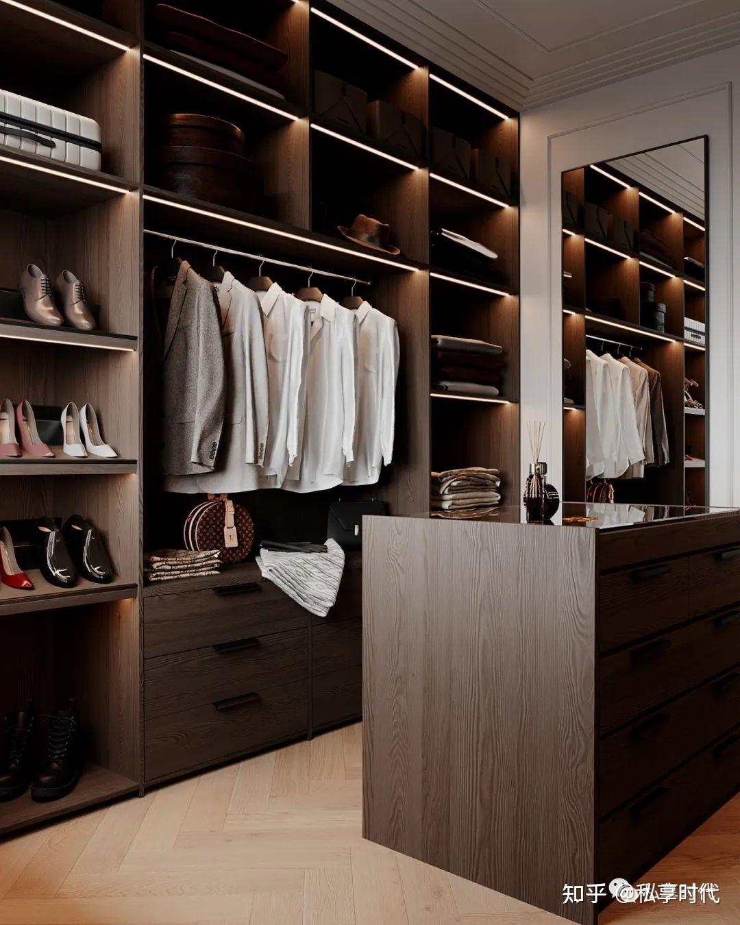 听说别墅豪宅里,都有一个这样奢华的衣帽间!