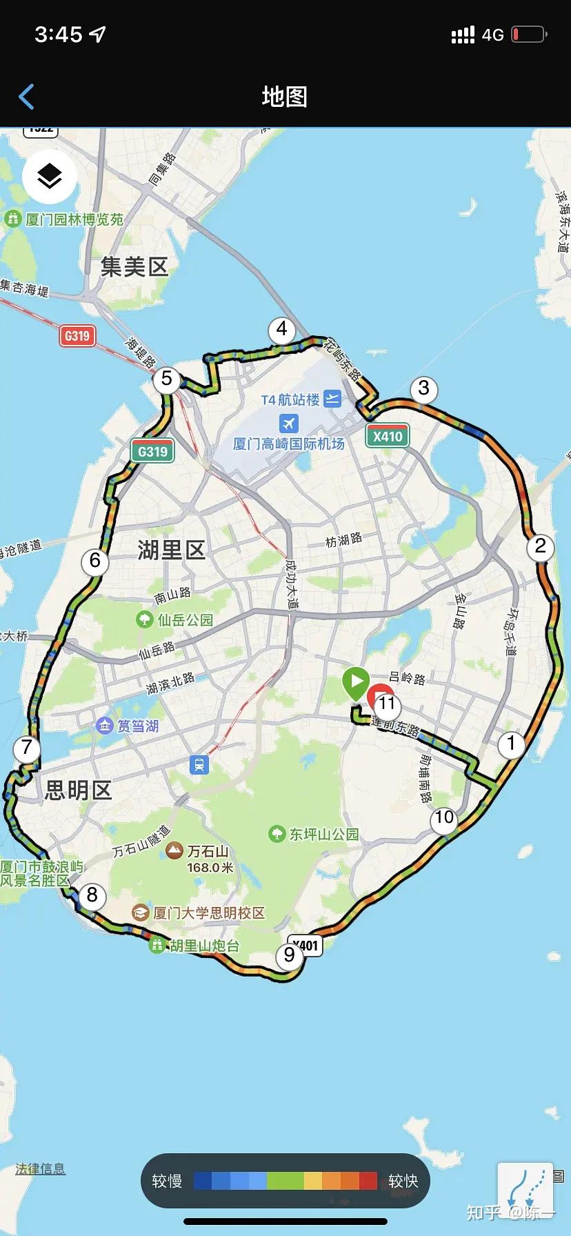 厦门环岛路骑行路线图图片