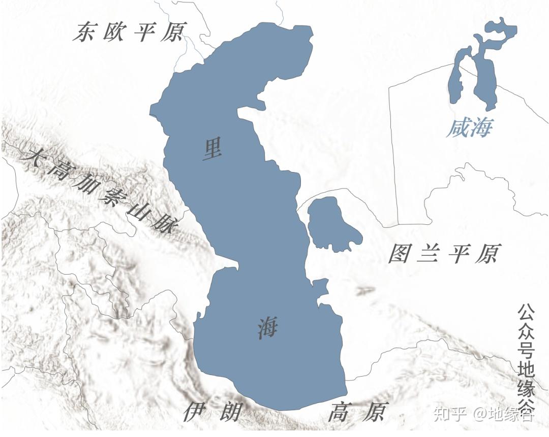 里海的位置地图图片