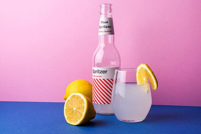 spritzer柠檬伏特加瓶贴包装设计欣赏
