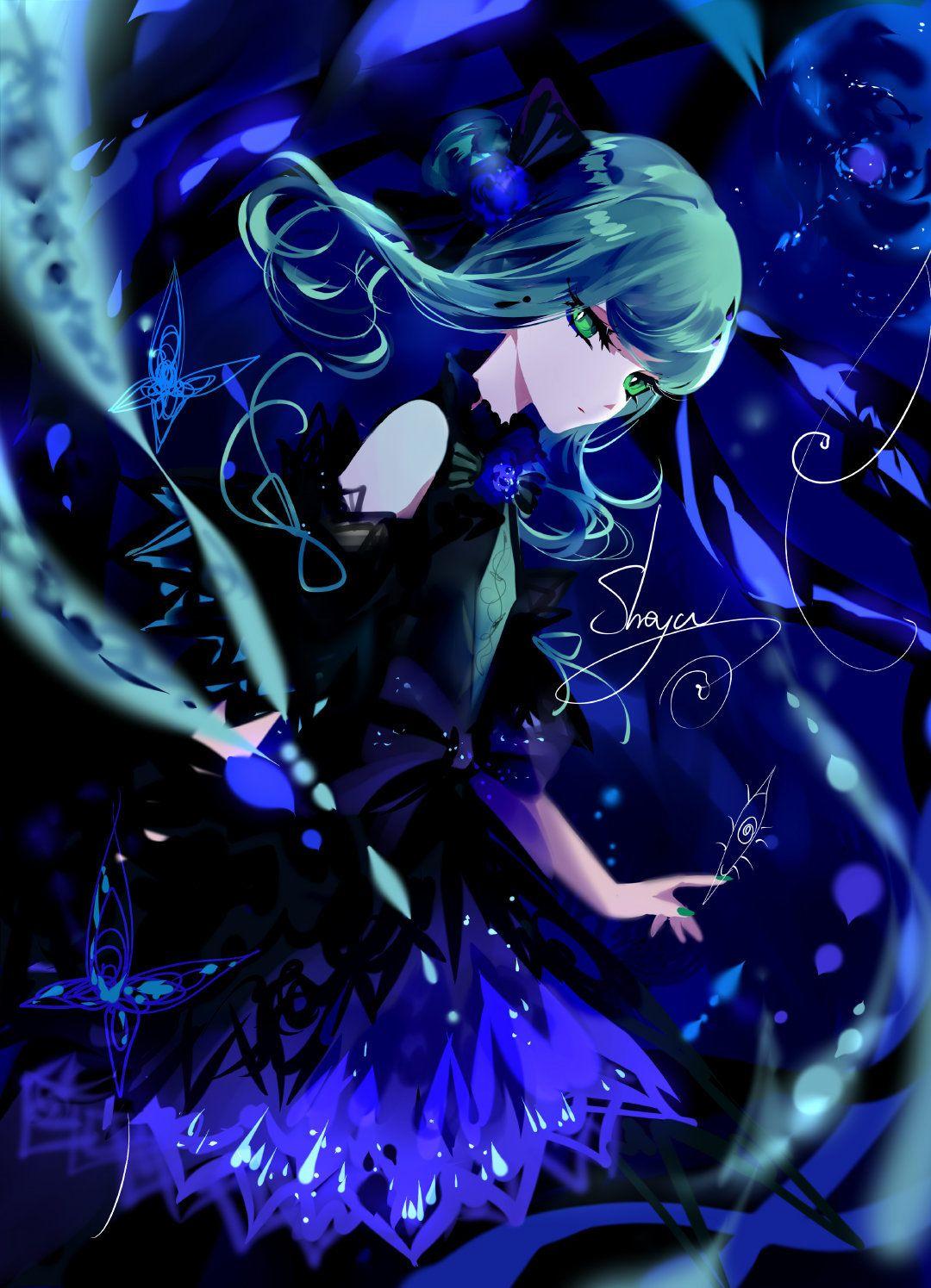 有没有深蓝色的壁纸呀复古or动漫的都可以