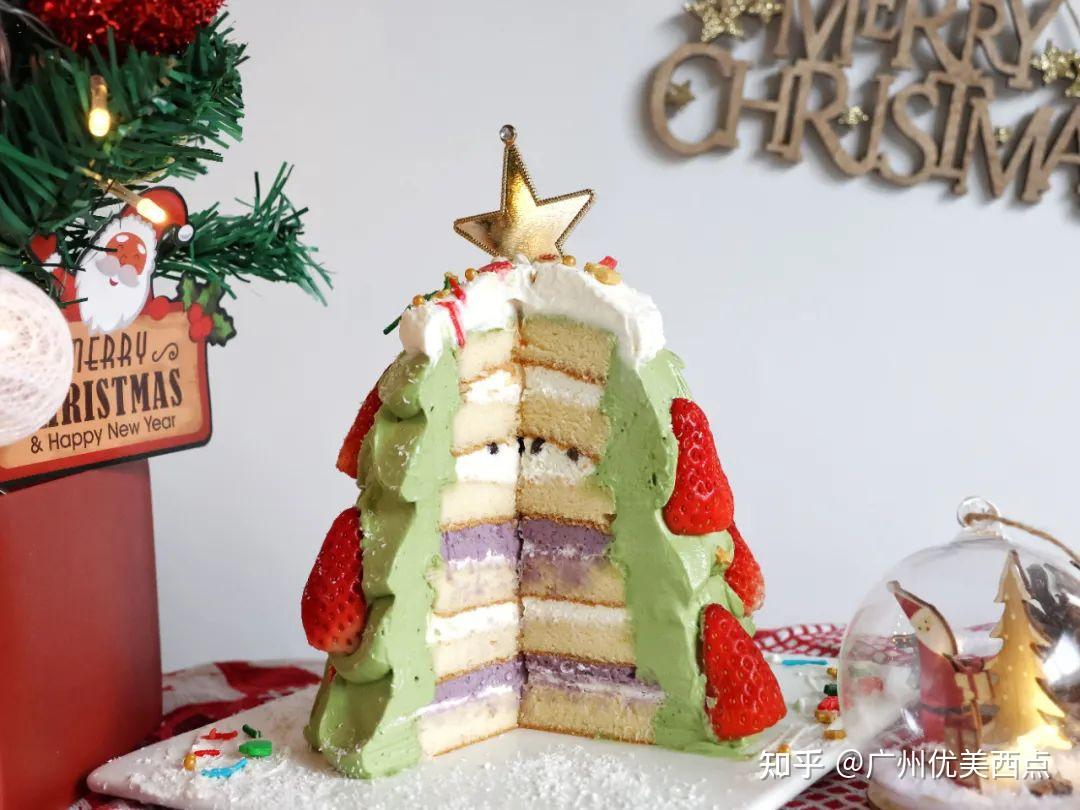 【圣诞节蛋糕】家庭版甜品小蛋糕，方法简单，好看又好吃_哔哩哔哩_bilibili