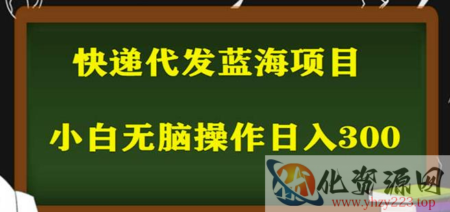 2023最新蓝海快递代发项目，小白零成本照抄也能日入300+