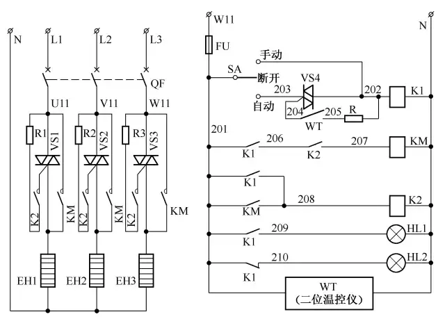 水位控制電路uqk-2型浮球液位變送器接線電路uqk型液位變送器(舊型號