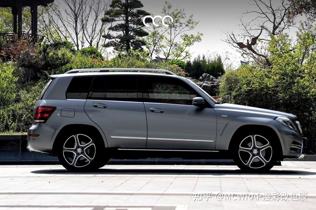 奔驰glk300漫彩改色膜pet超亚金属青铜