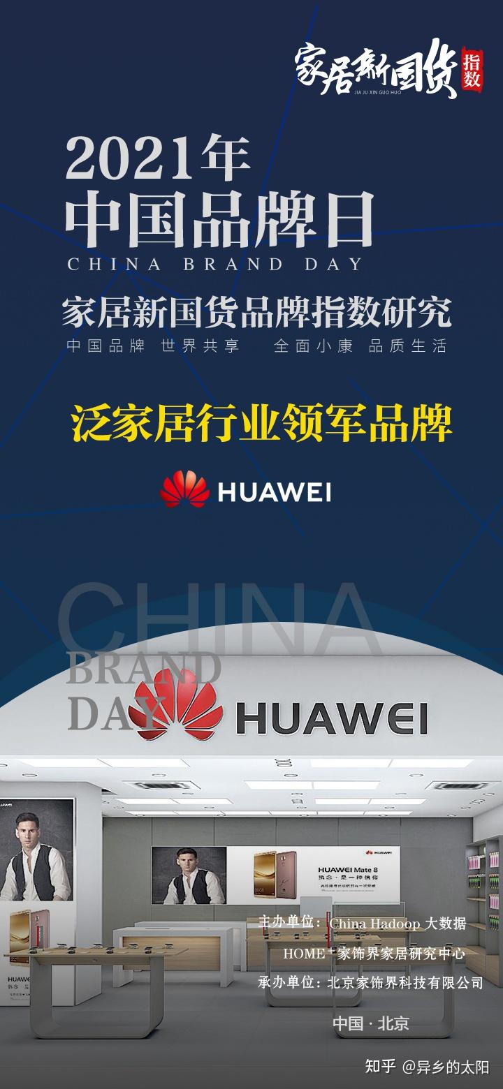 华为荣获2021年家居新国货品牌指数研究泛家居行业领军品牌