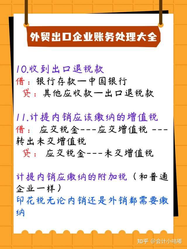 外貿出口企業的會計處理怎麼做