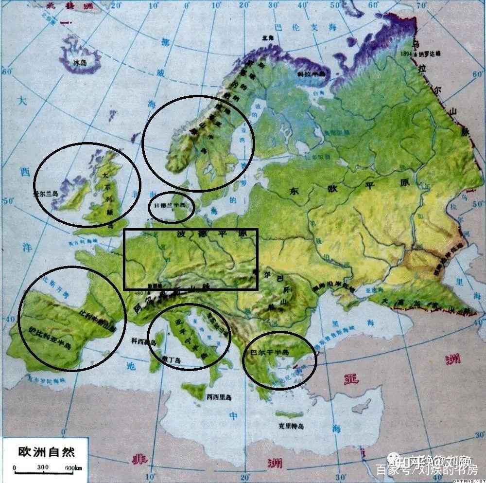 日德兰半岛地形图图片