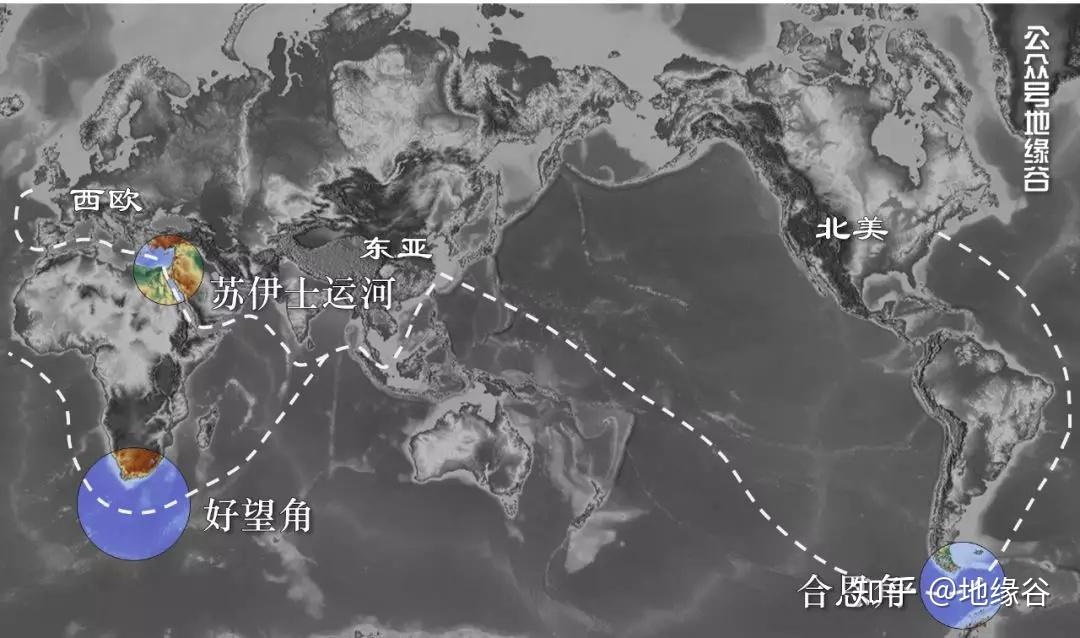 需要绕行至南美洲最南端合恩角,途经德雷克海峡或麦哲伦海峡,才能最终