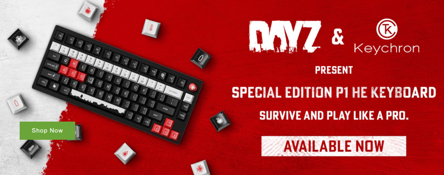 新年臻选!硬核生存游戏《DayZ》推出联名键盘