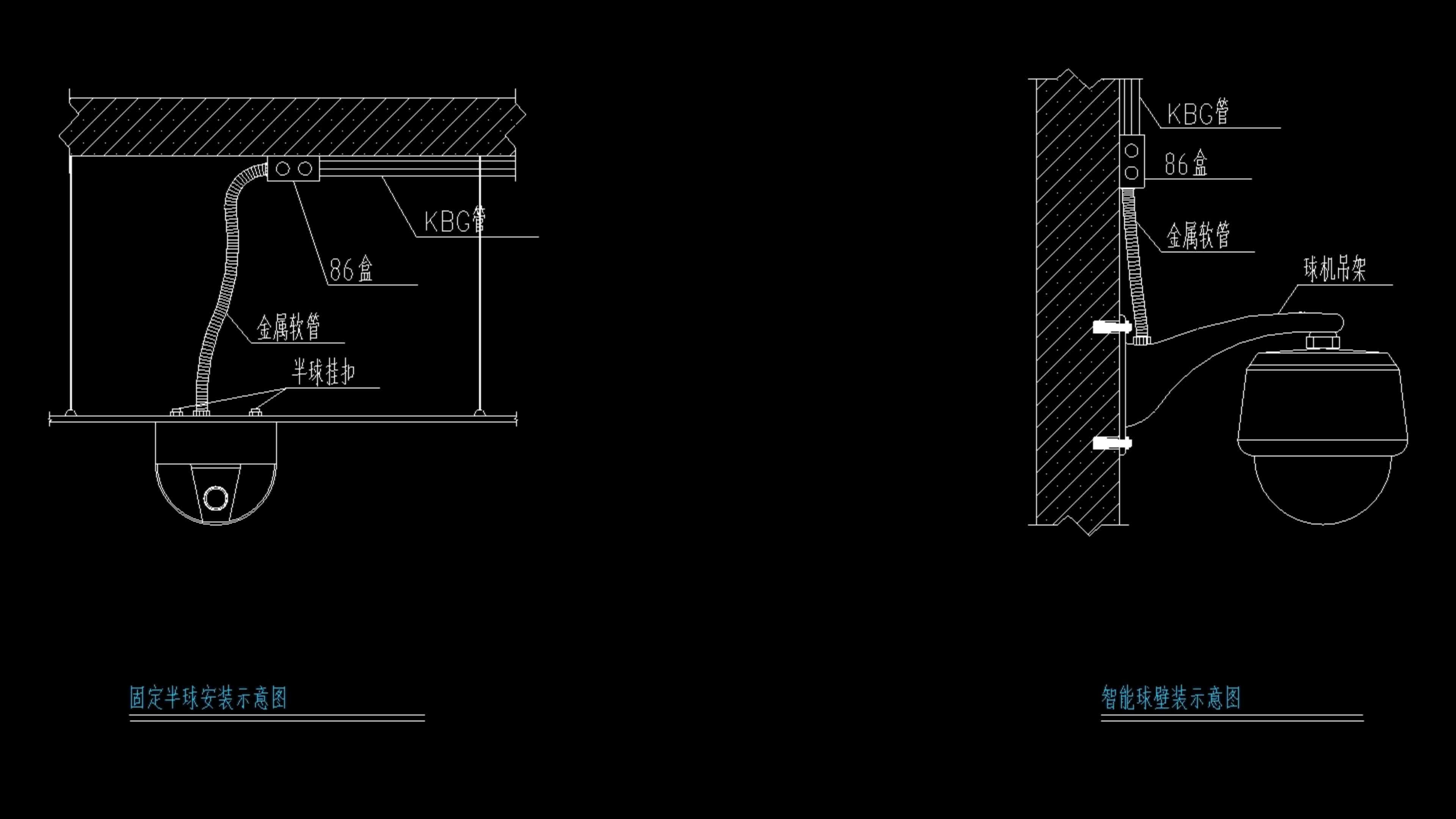 最全面的视频监控系统安装大样图含各类监控立杆