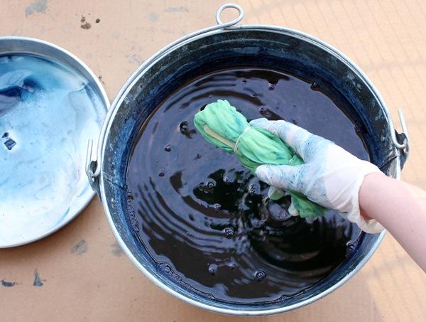 怎么做一个靛蓝扎染壁挂