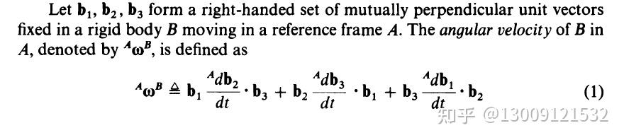 最近在研究陀螺稳定跟踪伺服系统，多体动力学，看了Dynamics Theory and Applications这本书，有个疑问 知乎