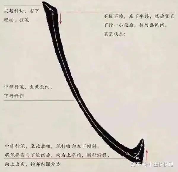 河小象写字 | 速速收藏！卧钩、横钩、竖钩、弯钩、斜钩的写法都在这了 - 知乎
