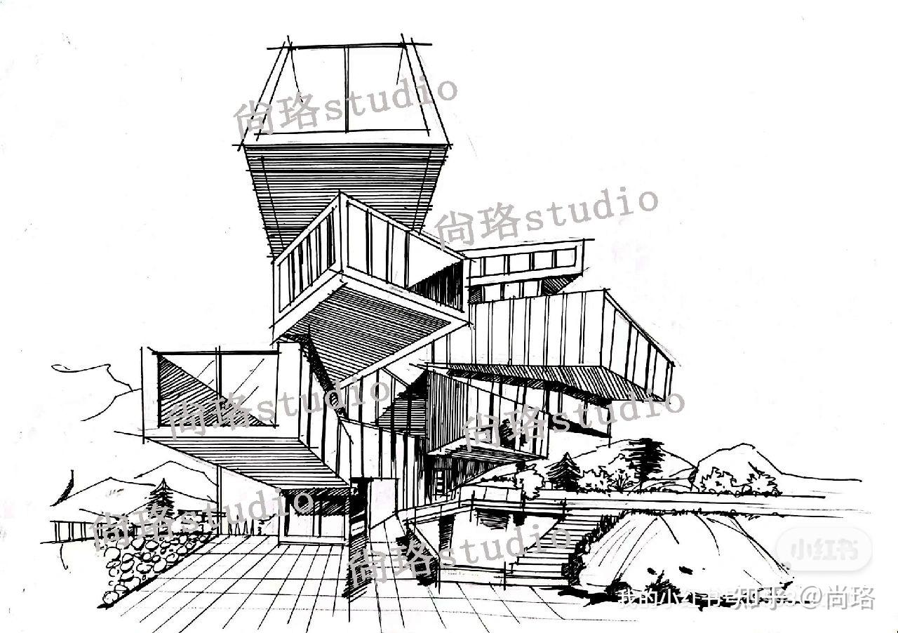 建築學基礎班手繪優秀作品