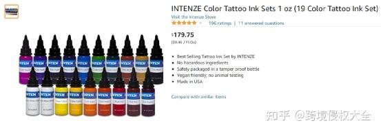 INTENZE Color Tattoo Ink Sets 1 oz (19 Color Tattoo Ink Set)