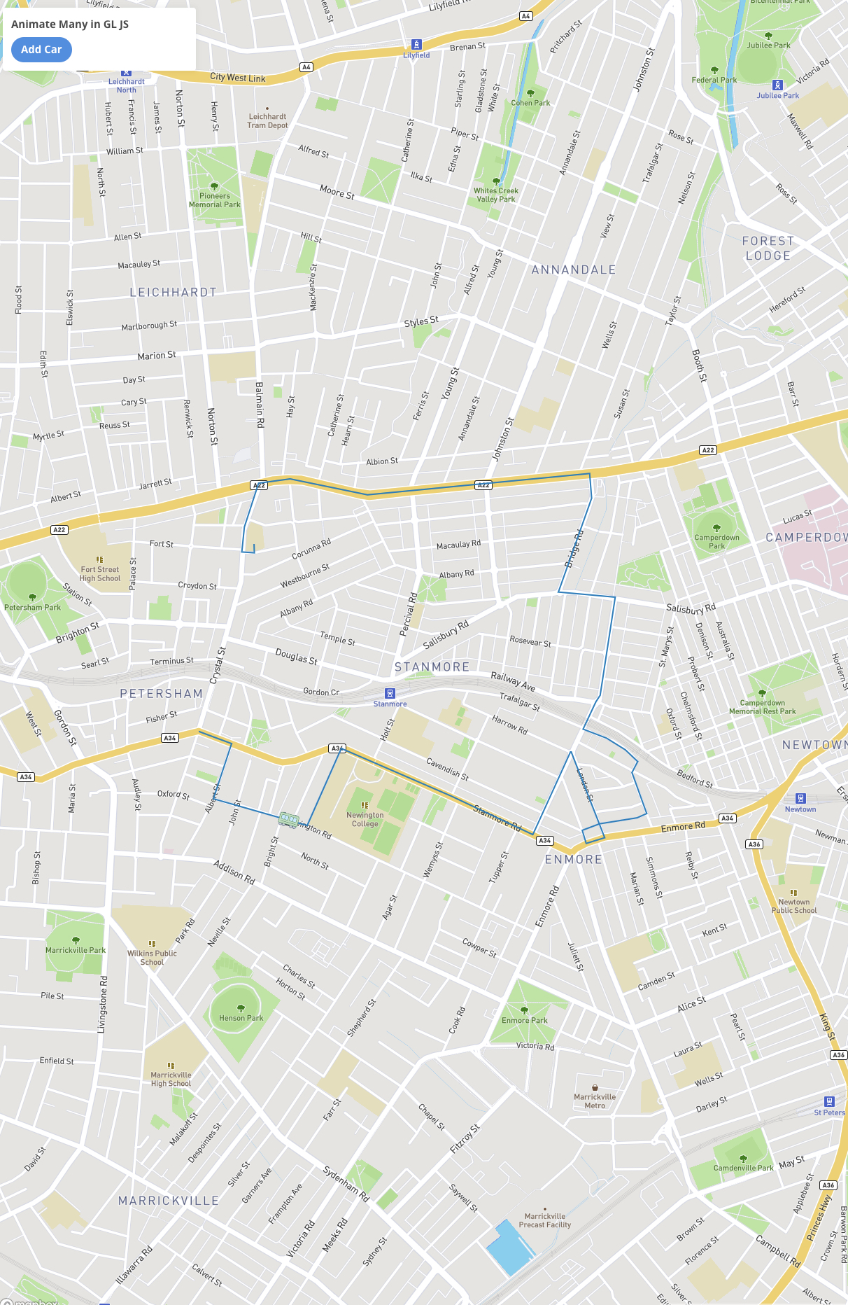 Mapbox demo 150 