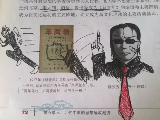 不怕学渣有文化就怕学渣会画画老师看了想打人的恶搞涂鸦