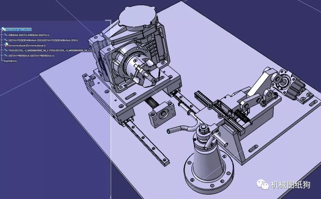 工程机械cnc弯管机模型3d图纸stpigs格式