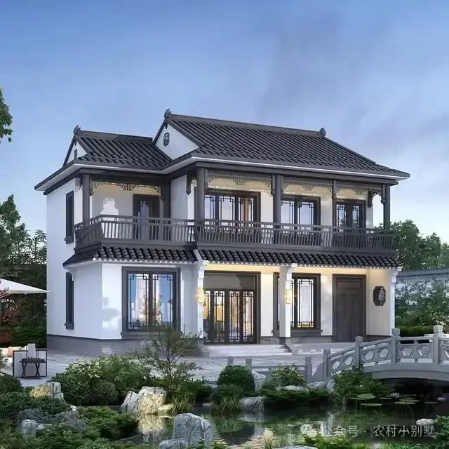 15套新中式徽派建筑农村自建房别墅,黑瓦白墙新中式徽派带设计图 - 知乎