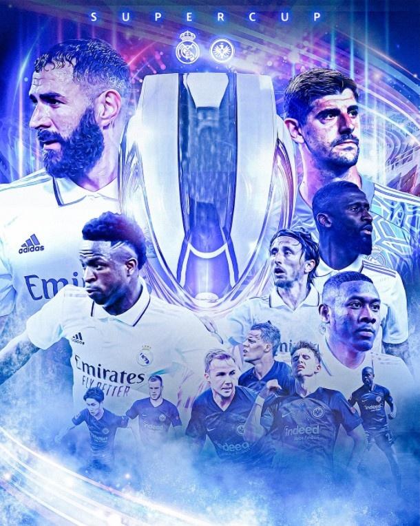 皇马发布欧超杯战法兰克福海报将冲击队史第5冠