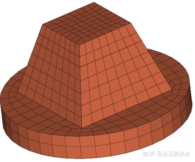 2 切分模型通過命令:geom>solid edit>trim with plane/surf切分模型