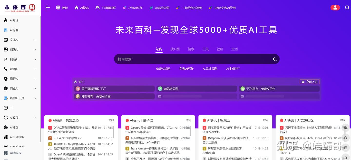 AI工具导航：国内与国外AI工具集合推荐 - 知乎