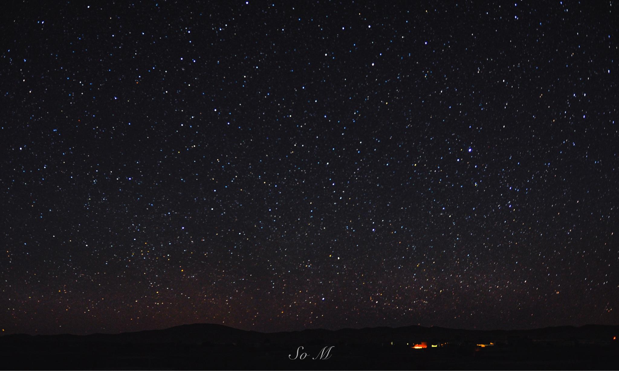 撒哈拉沙漠夜晚星空图片