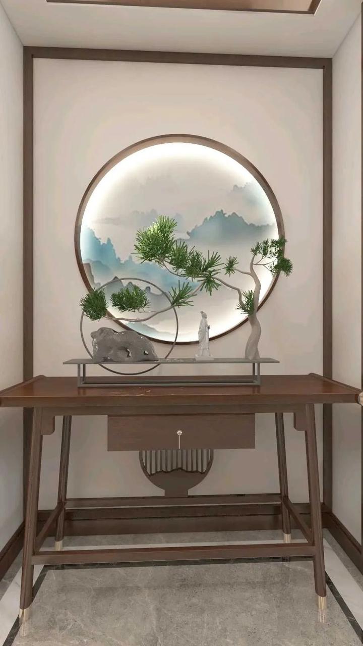 优雅禅意韵味的玄关设计简直太绝了让进门更有仪式感