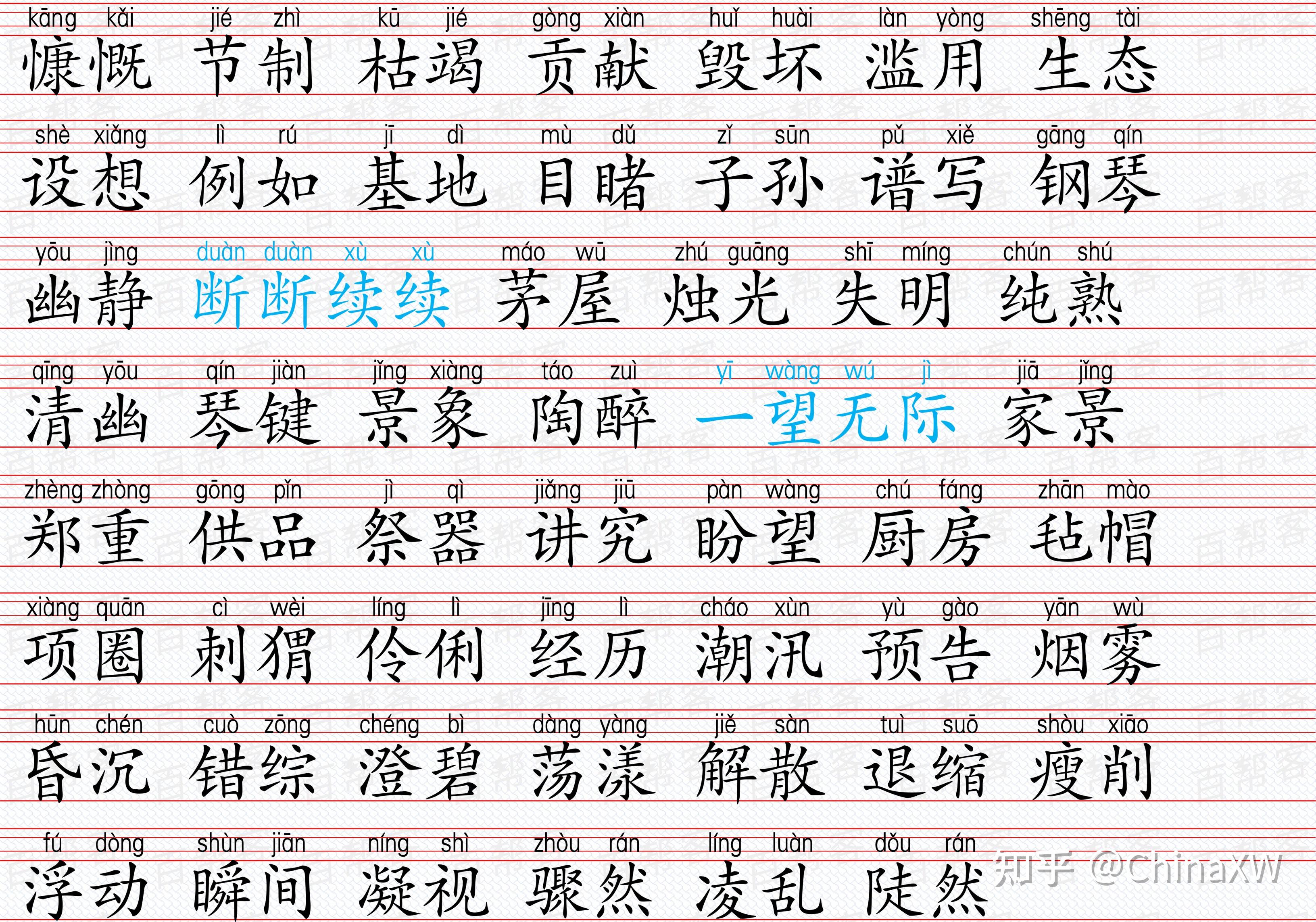 小学词语合集,全网最全,没有之一!-小学所有词语积累大全