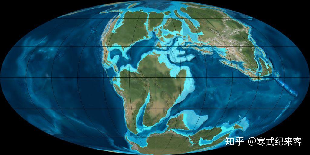 六亿年来的地球海陆格局分布图