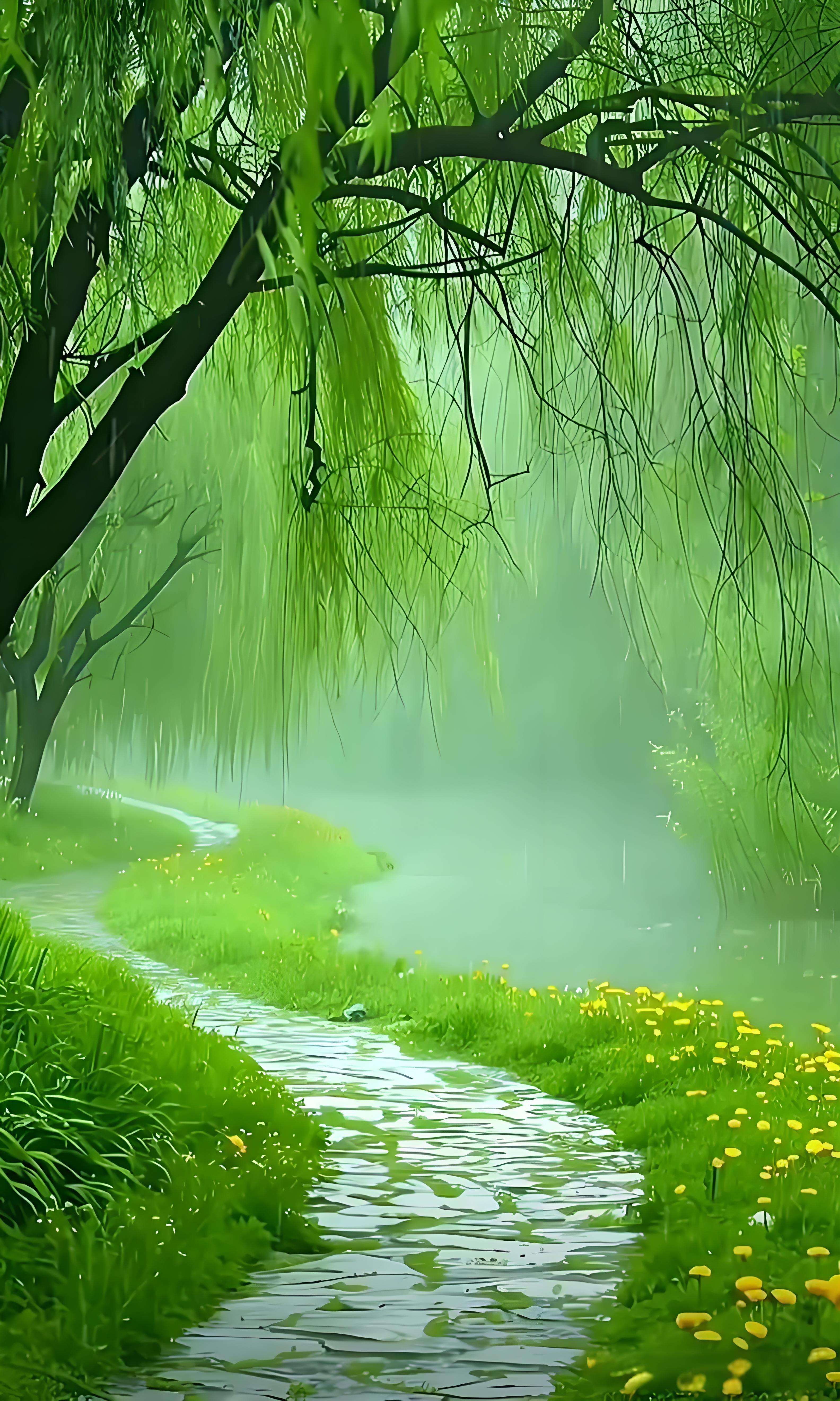 文笔挑战春风吹柳拂细雨怎么接下一句