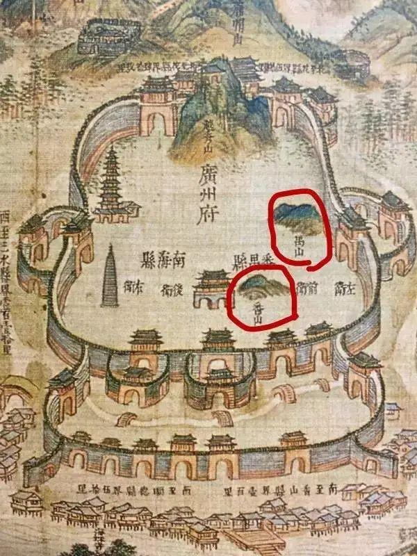 一种就是指在番山和禺山这两座小山之间建的城,称为番禺.