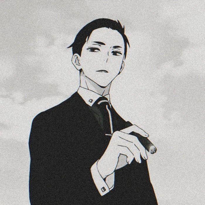 有没有抽烟黑白的男生头像?