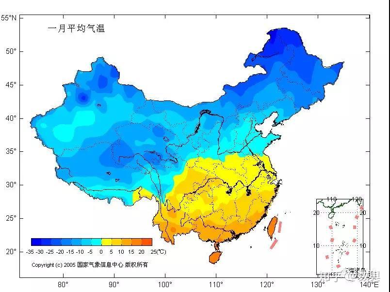 图10:我国1月平均气温分布图(图片来源:百度图片)随着厄尔尼诺现象的