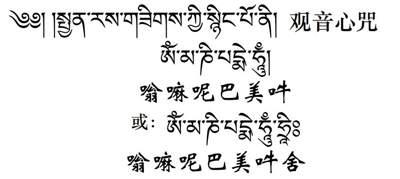 “嗡嘛呢巴美吽”到“嗡嘛呢巴美吽舍”——观音心咒「舍（hrīḥ）」字研究 - 知乎
