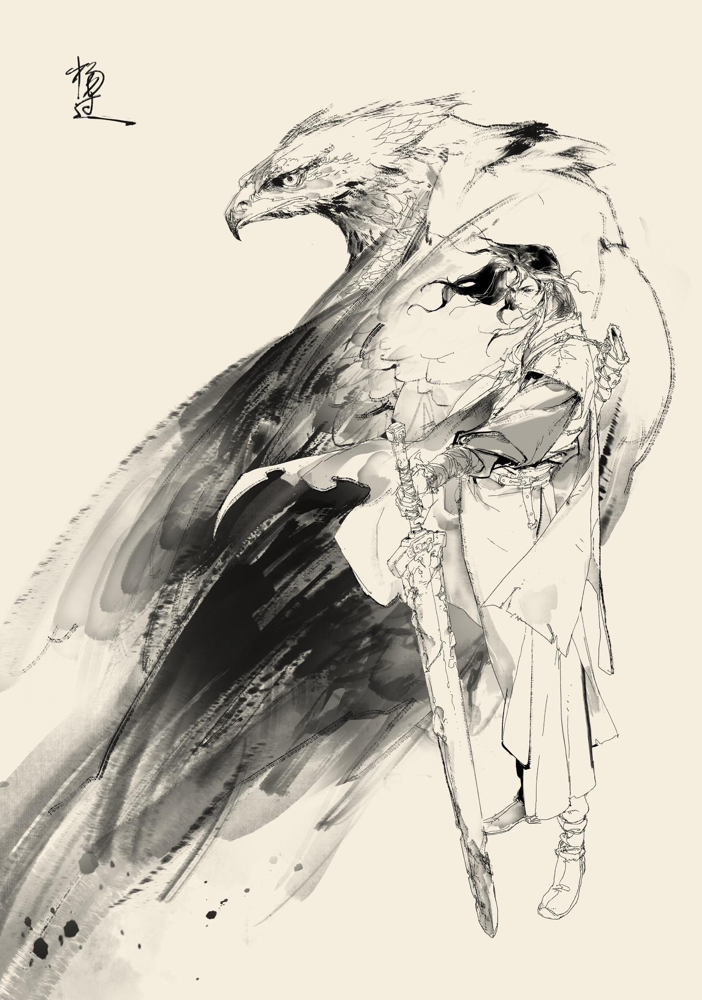 谁有杨过的插画或同人