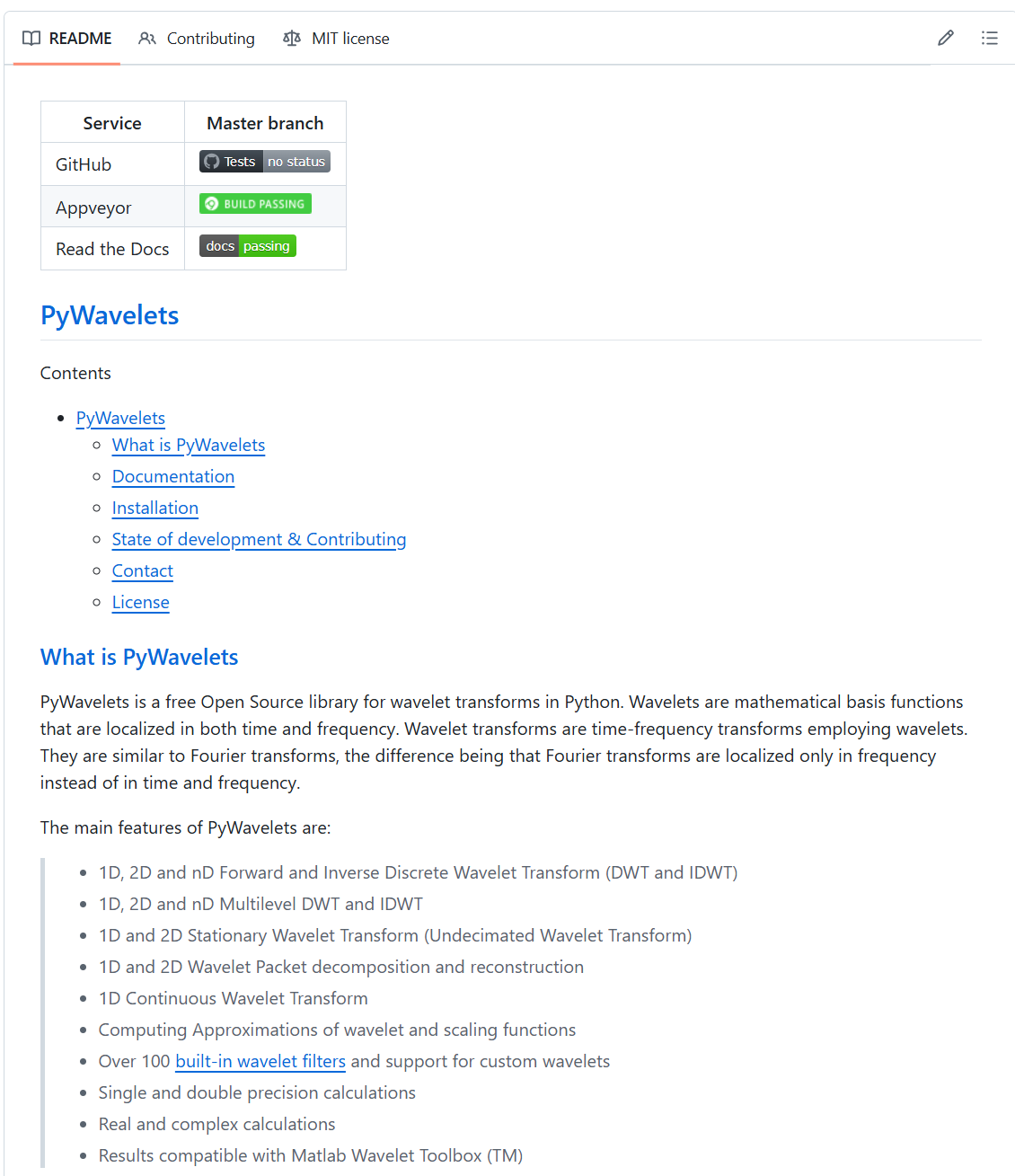 Pywavelets Logo PyWavelets--小波变换Python工具包
