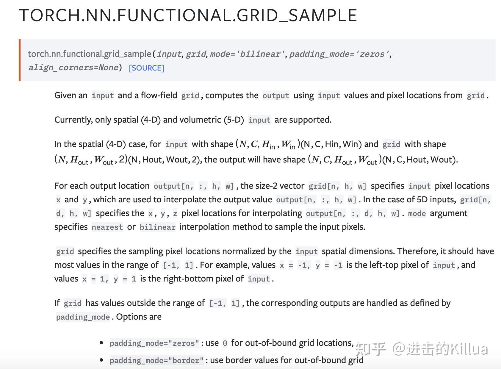 GridSample算子源码解析 - 知乎