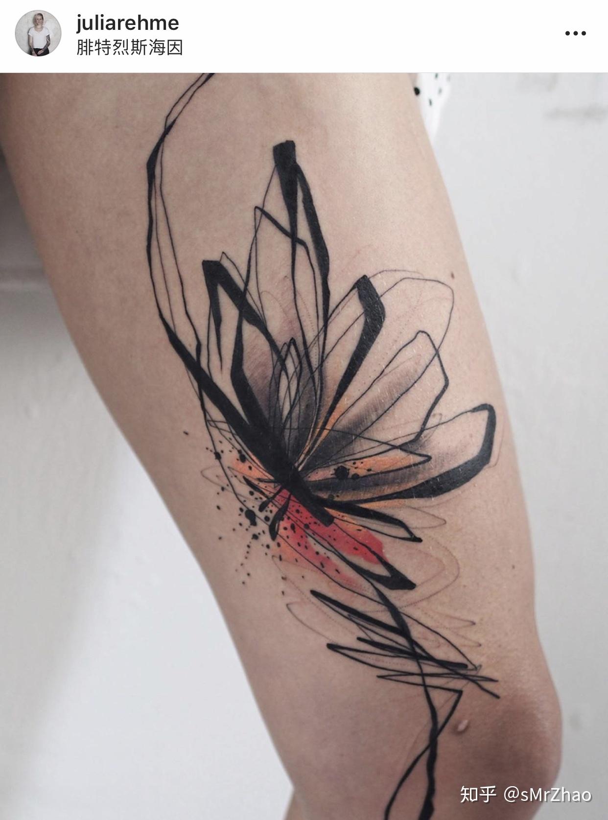 smrzhao纹身推荐第227期彩色水墨色彩大理石纹理纹身