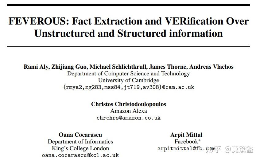 FEVEROUS Fact Extraction and VERification Over Unstructured and