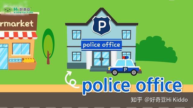 画面里是一个警察局( police office)supermarket超市the fifth block