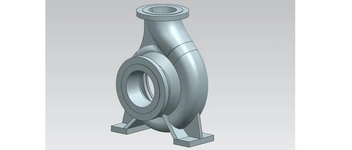 离心泵蜗壳的三维建模图片